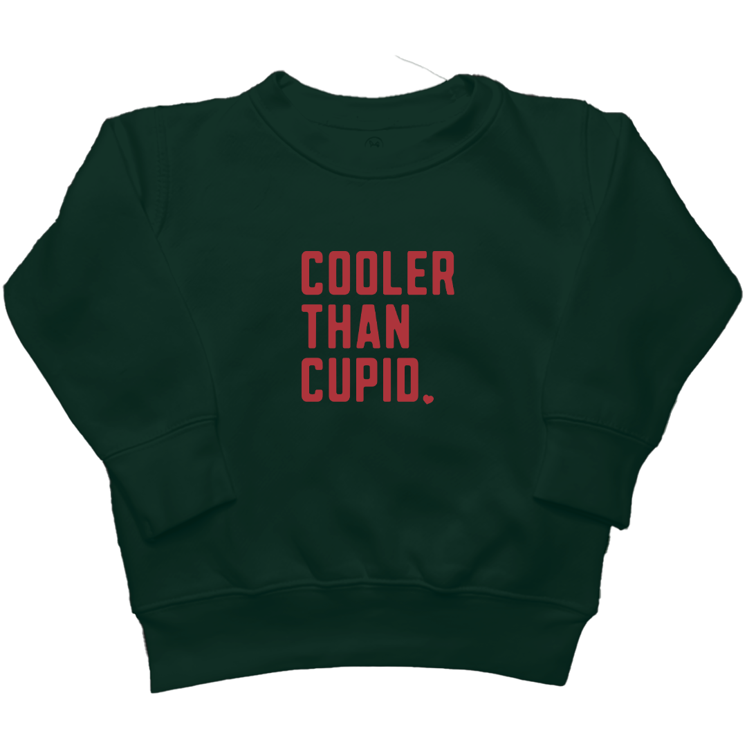 Cooler Than Cupid Kids Crew Neck Sweatshirt