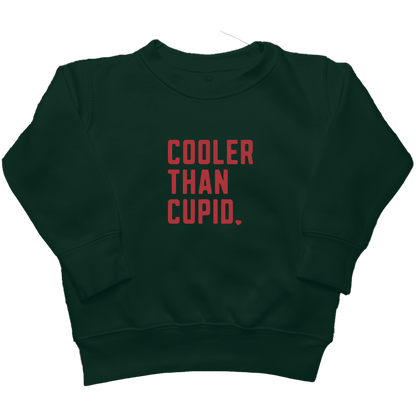 Cooler Than Cupid Kids Crew Neck Sweatshirt