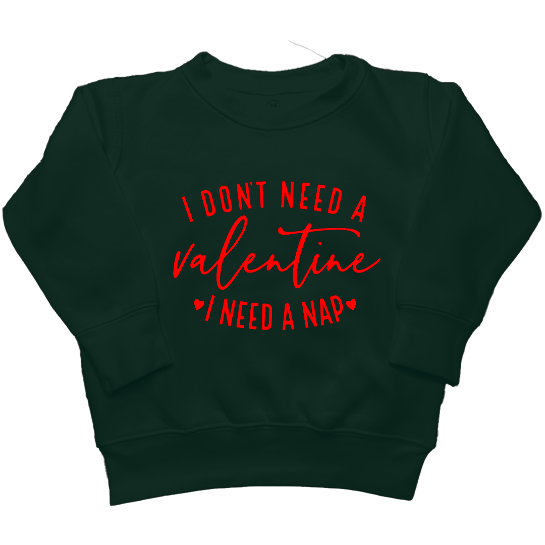 I Need A Nap Kids Crew Neck Sweatshirt