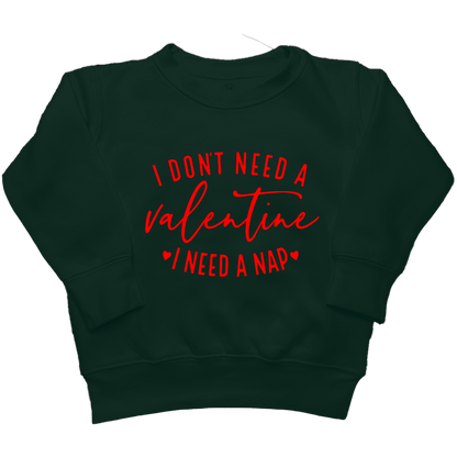 I Need A Nap Kids Crew Neck Sweatshirt