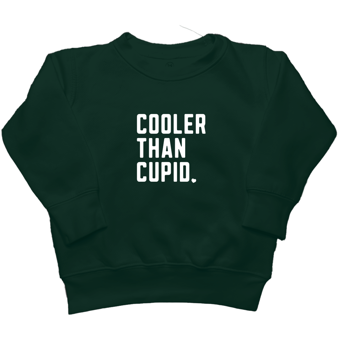 Cooler Than Cupid Kids Crew Neck Sweatshirt