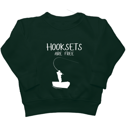 Hooksets Are Free Kids Crew Neck Sweatshirt