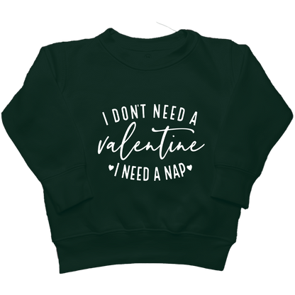 I Need A Nap Kids Crew Neck Sweatshirt