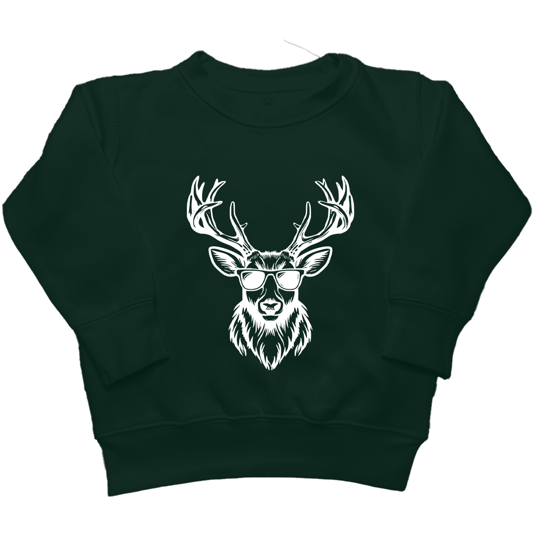 Cool Deer Kids Crew Neck Sweatshirt