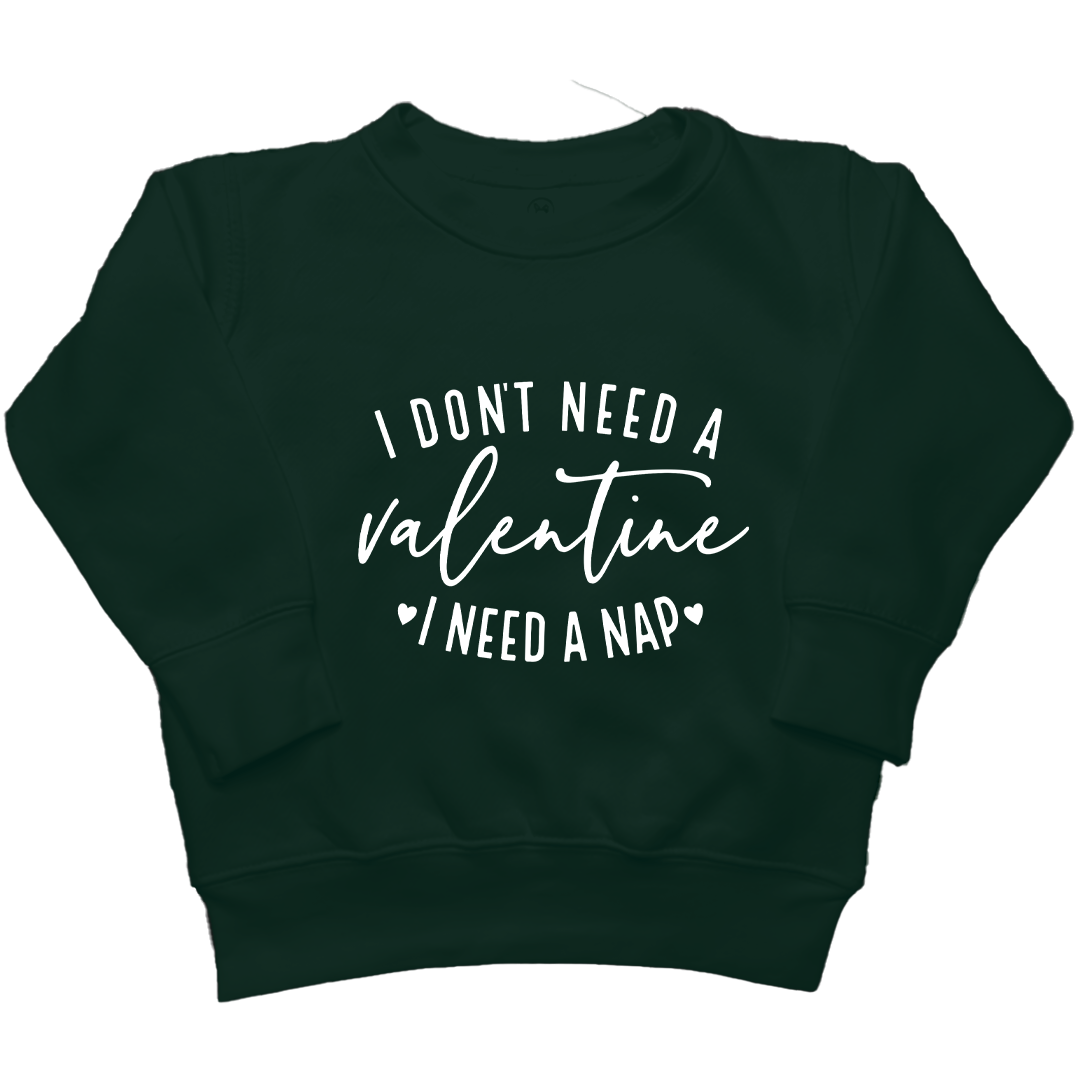 I Need A Nap Kids Crew Neck Sweatshirt