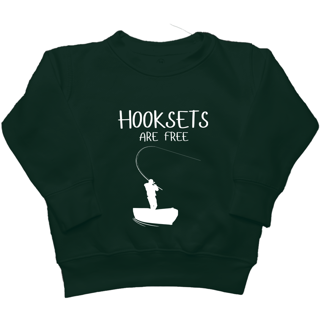 Hooksets Are Free Kids Crew Neck Sweatshirt