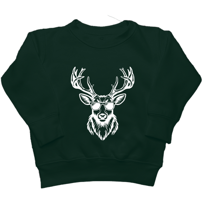 Cool Deer Kids Crew Neck Sweatshirt