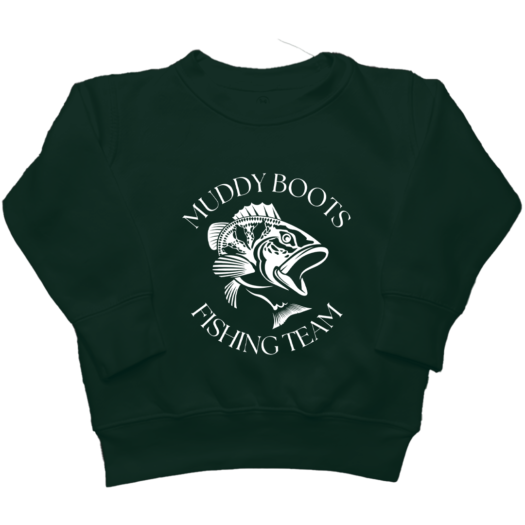 Fishing Team Kids Crew Neck Sweatshirt