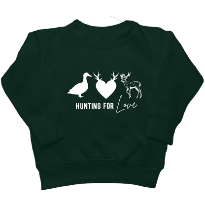 Hunting For Love Kids Crew Neck Sweatshirt