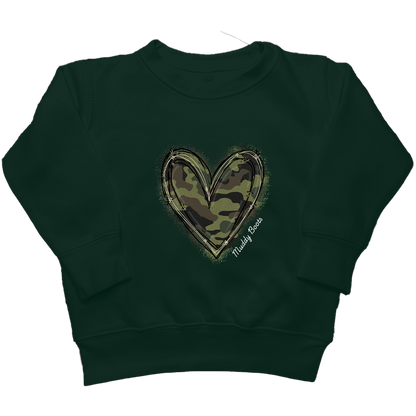 Hidden Heart Kids Crew Neck Sweatshirt