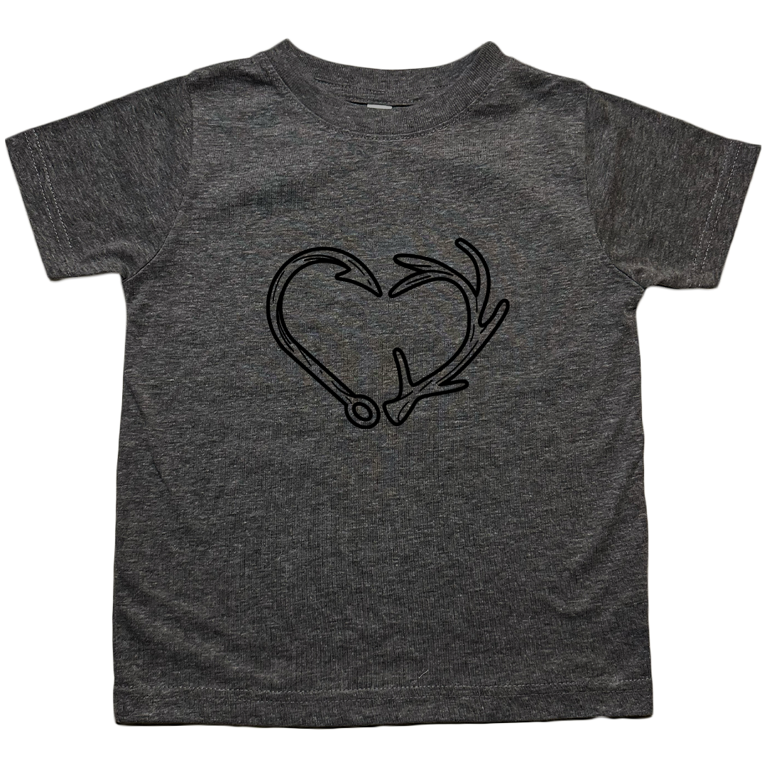 Hook Antler Heart Kids Tee