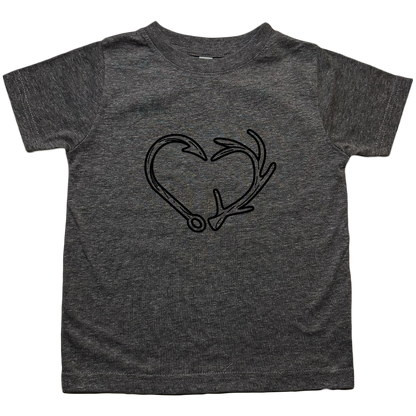 Hook Antler Heart Kids Tee