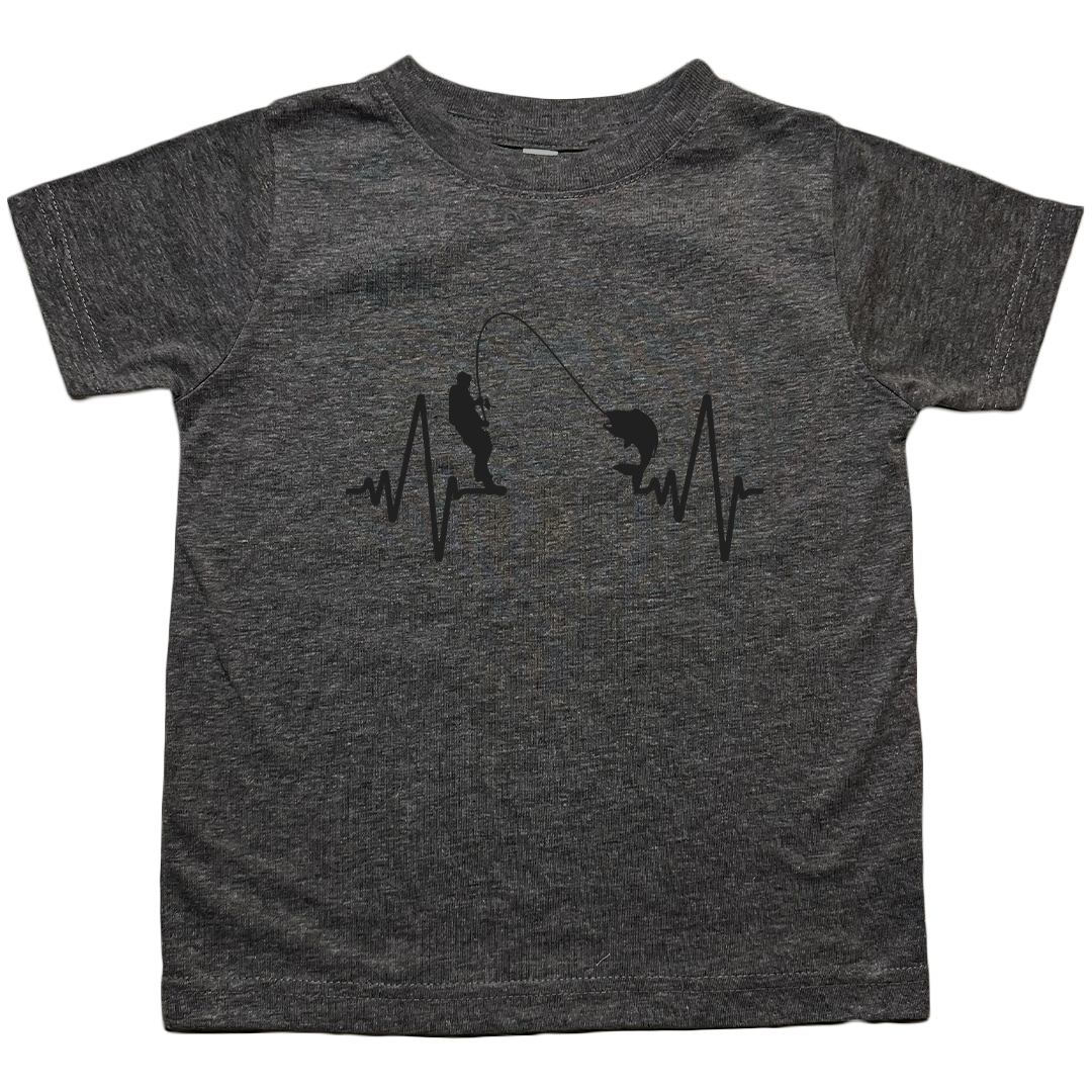 Fishing Heartbeat Kids Tee