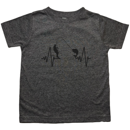 Fishing Heartbeat Kids Tee