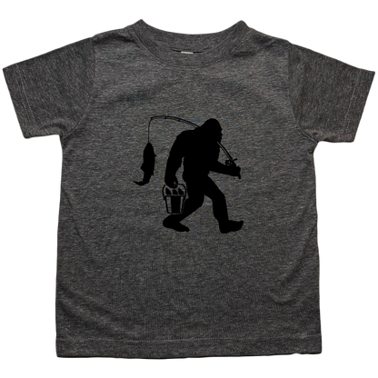 Fishing Sasquatch Kids Tee