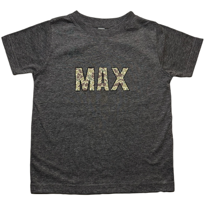 Personalized Camo Name Kids Tee