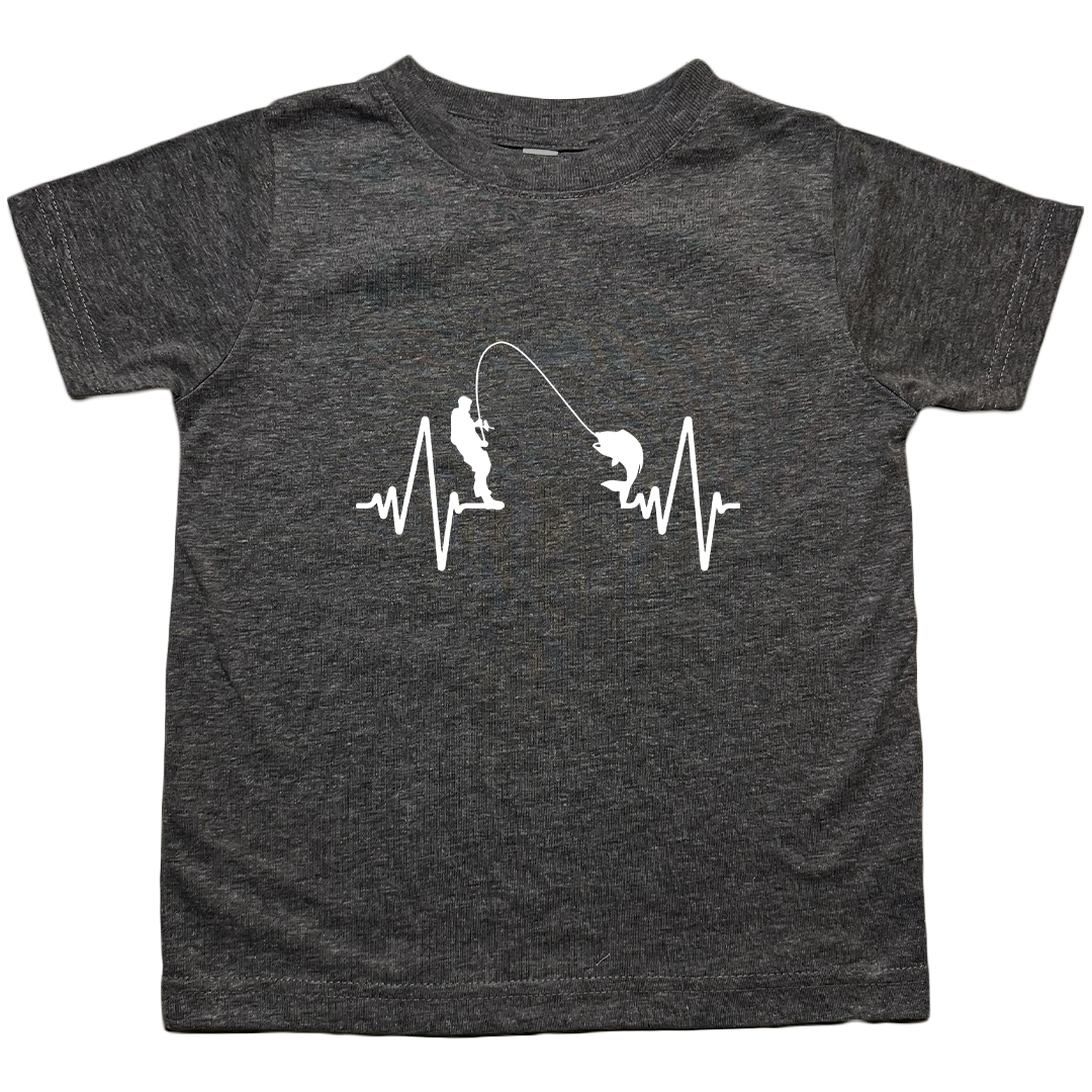 Fishing Heartbeat Kids Tee