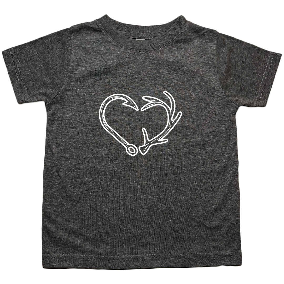 Hook Antler Heart Kids Tee