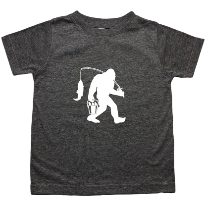 Fishing Sasquatch Kids Tee