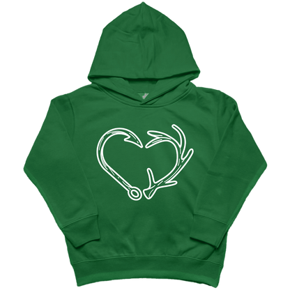 Hook Antler Heart Kids Hoodie