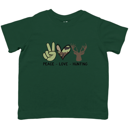 Peace Love Hunting Toddler Tee