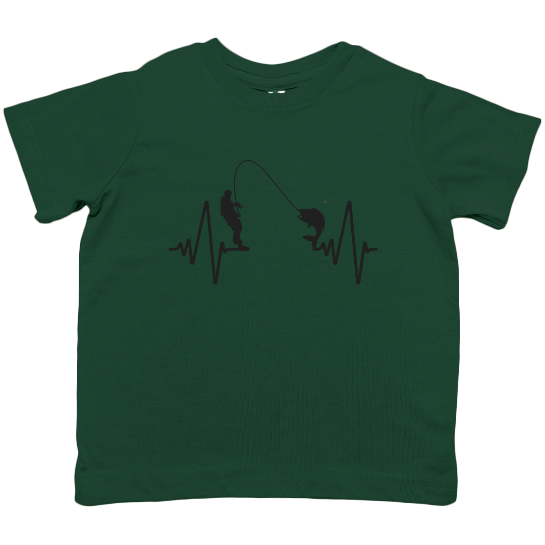 Fishing Heartbeat Kids Tee