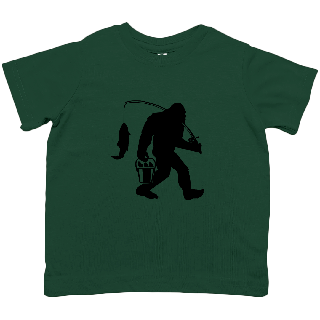 Fishing Sasquatch Kids Tee