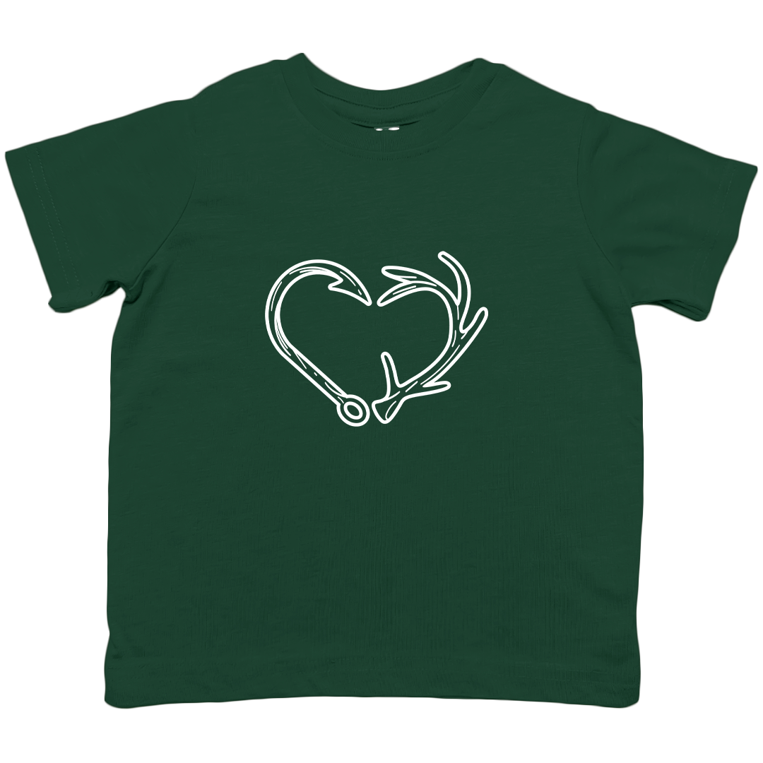 Hook Antler Heart Toddler Tee