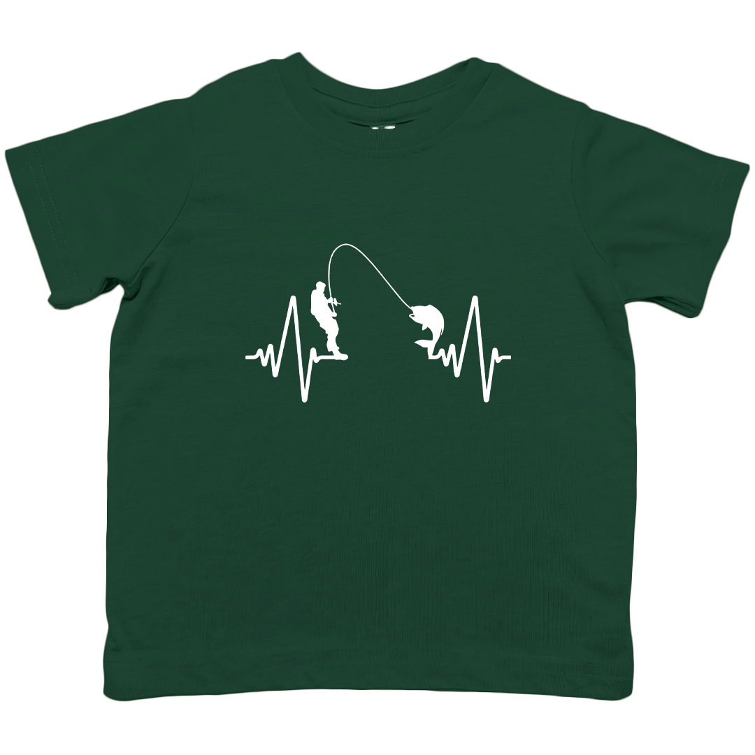 Fishing Heartbeat Kids Tee