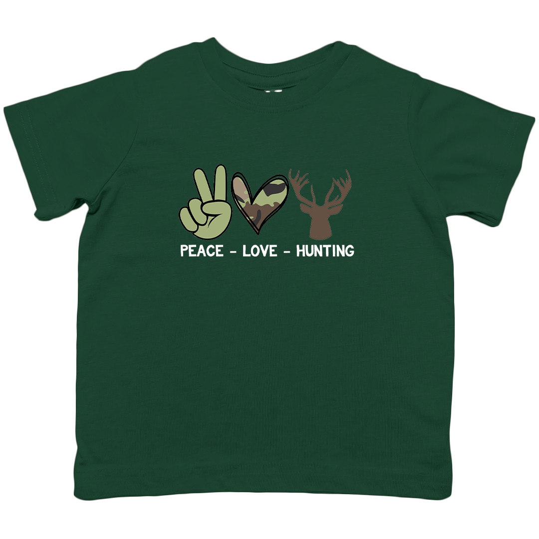 Peace Love Hunting Toddler Tee