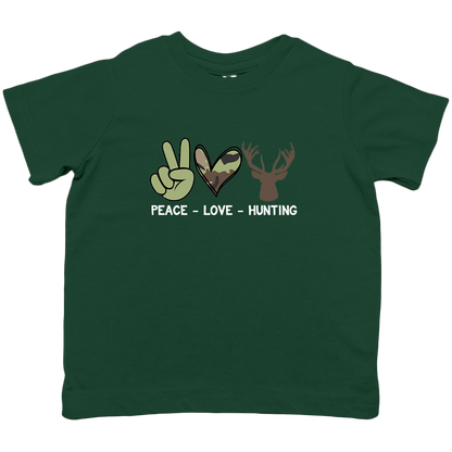 Peace Love Hunting Toddler Tee