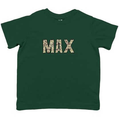 Personalized Camo Name Kids Tee