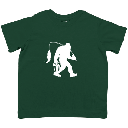 Fishing Sasquatch Kids Tee