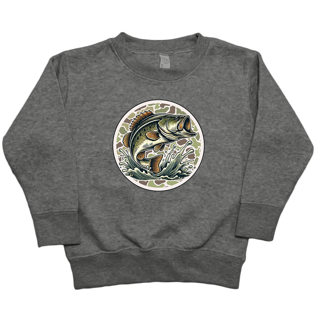 Jumping Bass Toddler Crew Neck Sweatshirt