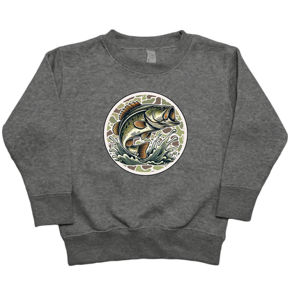 Jumping Bass Toddler Crew Neck Sweatshirt