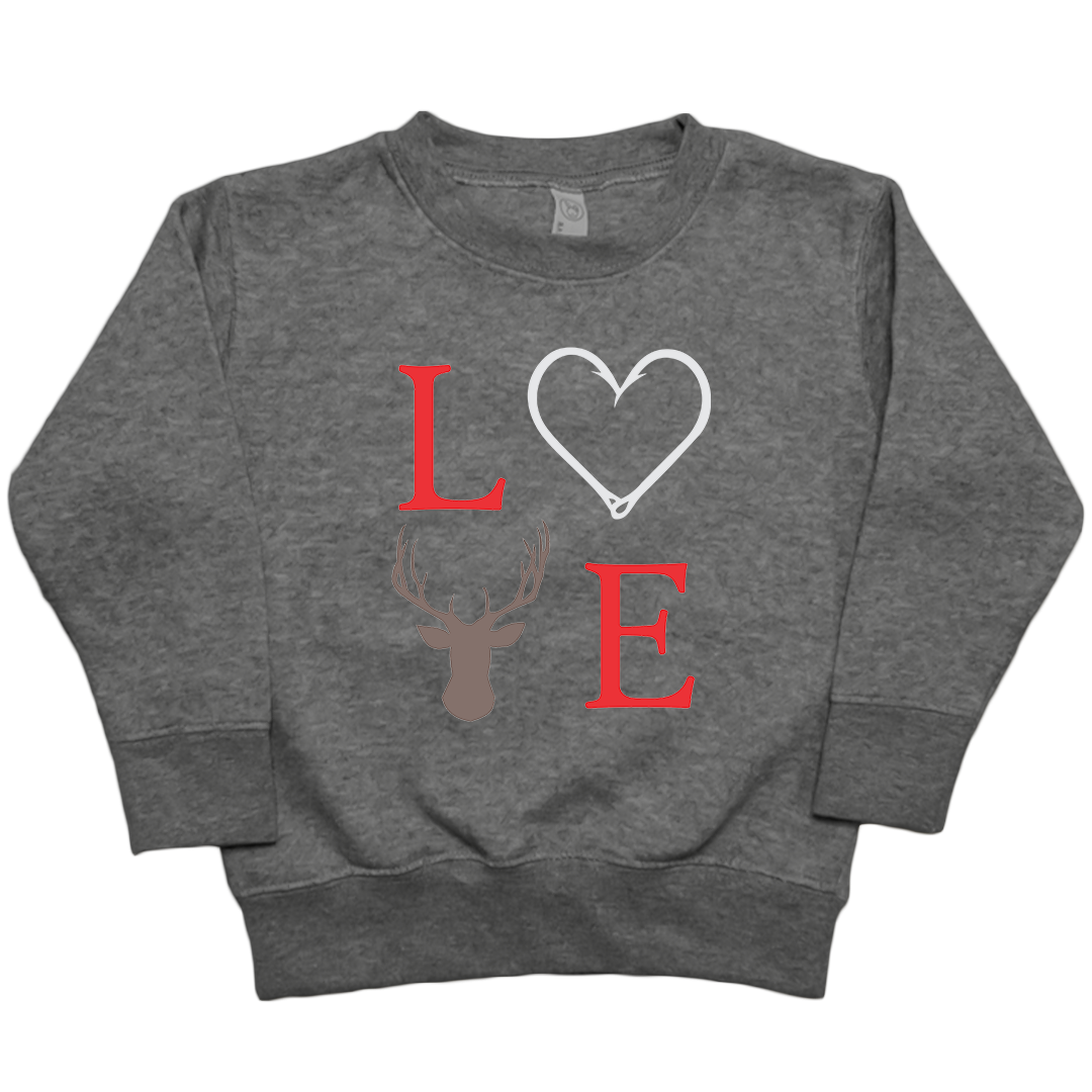 Buck Love Toddler Crew Neck Sweatshirt