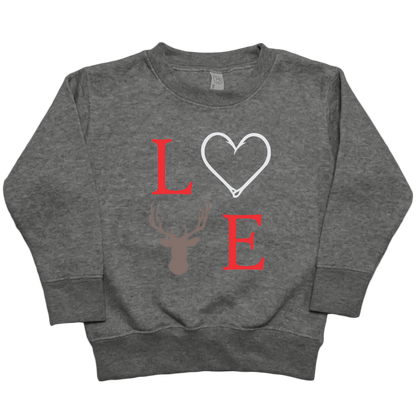 Buck Love Toddler Crew Neck Sweatshirt