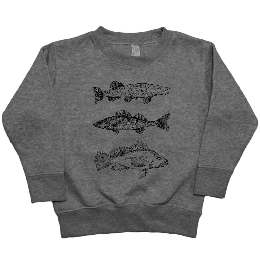 Midwest Fish Toddler Crew Neck Sweatshirt