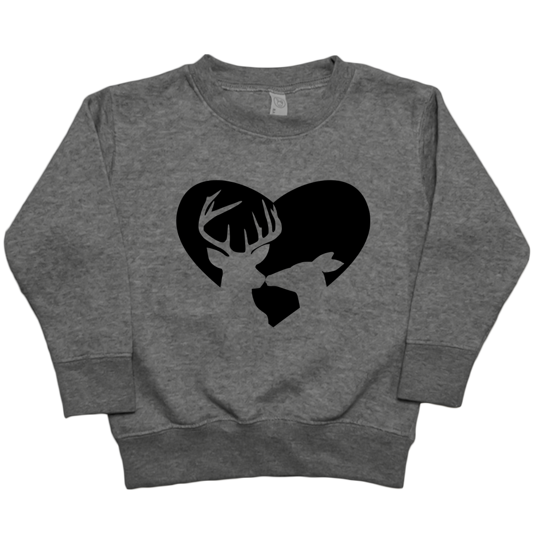 Deer Romance Toddler Crew Neck Sweatshirt