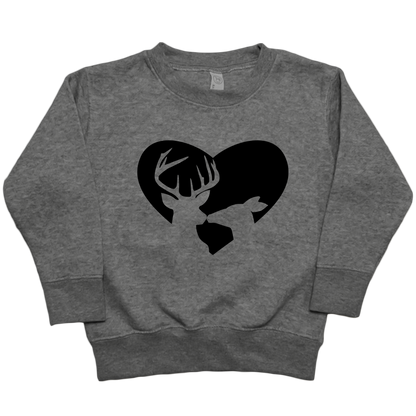 Deer Romance Toddler Crew Neck Sweatshirt