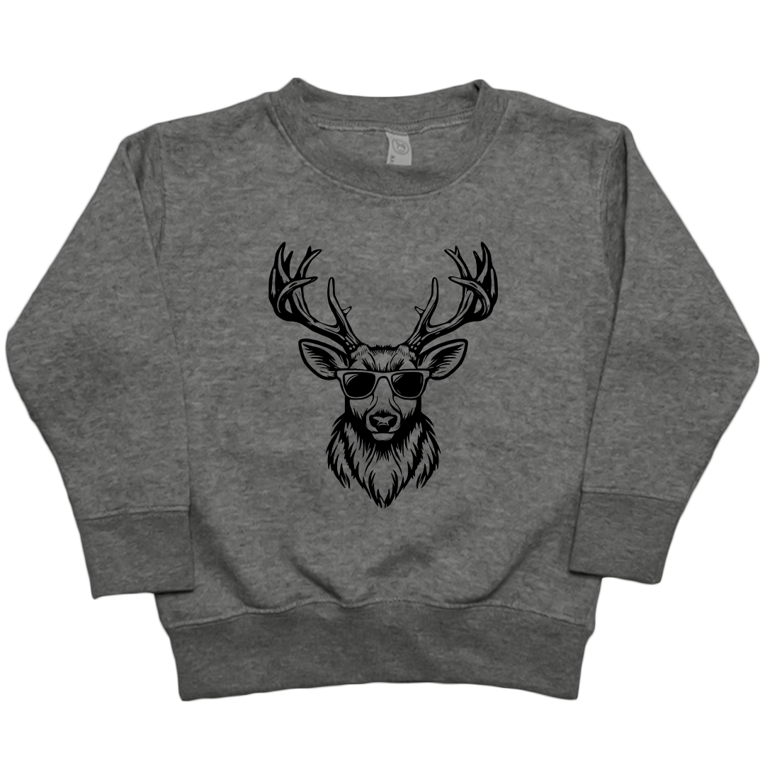 Cool Deer Toddler Crew Neck Sweatshirt