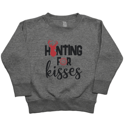 Hunting For Kisses Toddler Crew Neck Sweatshirt