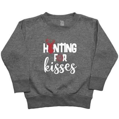 Hunting For Kisses Toddler Crew Neck Sweatshirt