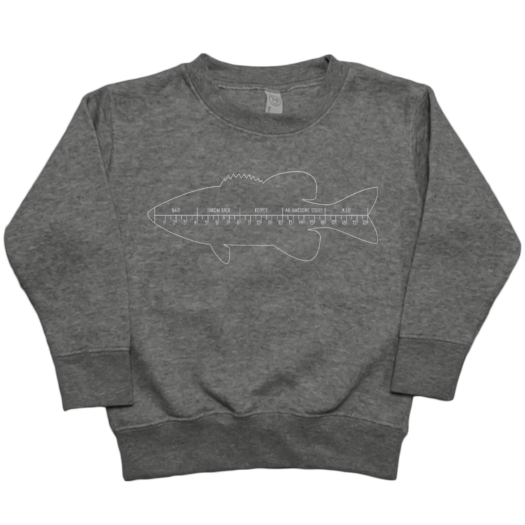 Fishing Ruler Toddler Crew Neck Sweatshirt