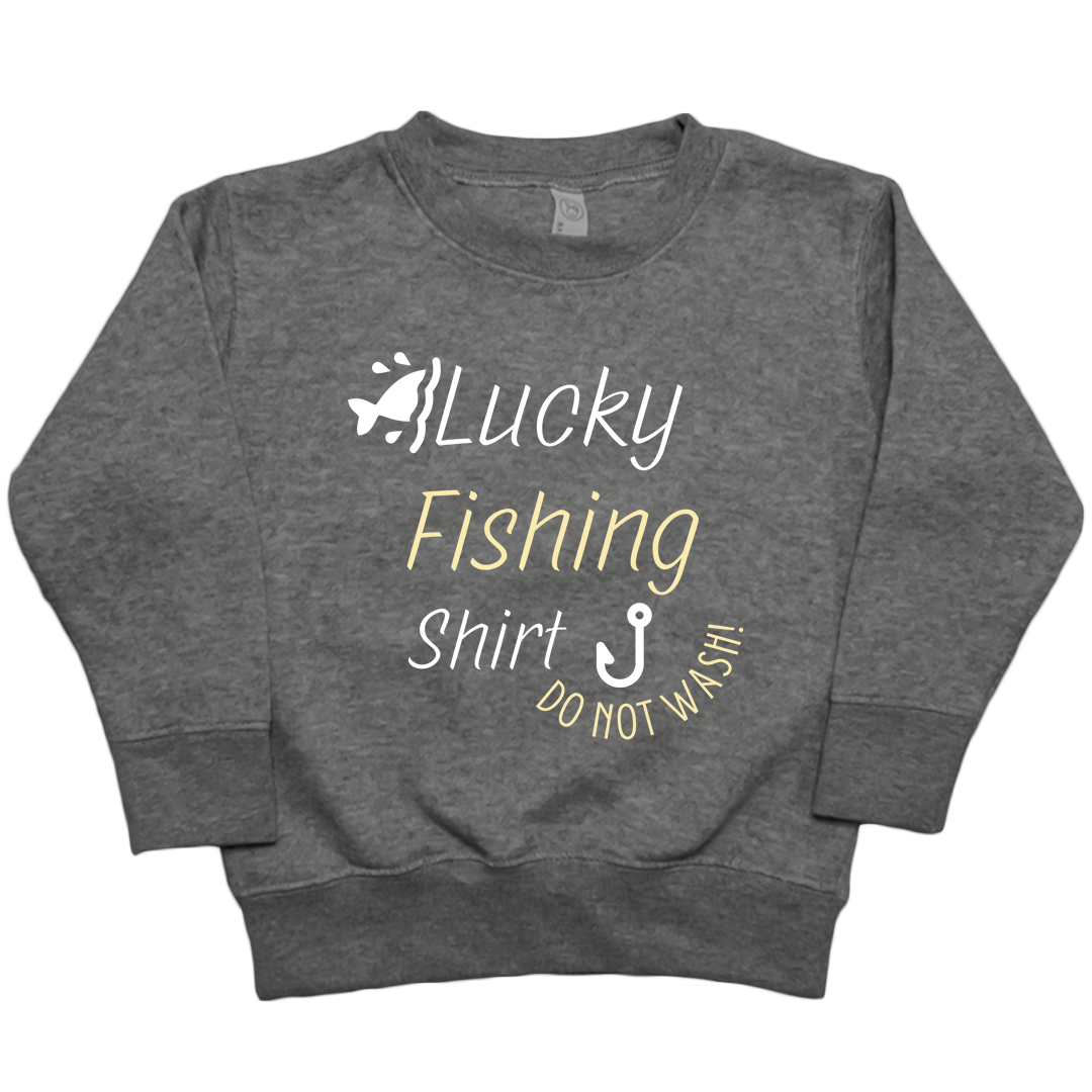 Lucky Fishing Shirt Toddler Crew Neck Sweatshirt