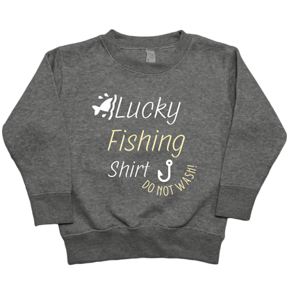 Lucky Fishing Shirt Toddler Crew Neck Sweatshirt