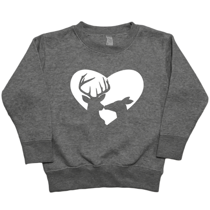 Deer Romance Toddler Crew Neck Sweatshirt