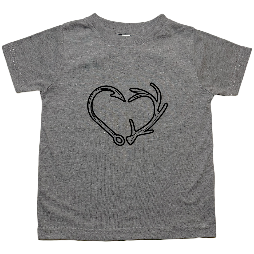 Hook Antler Heart Toddler Tee