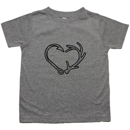 Hook Antler Heart Toddler Tee