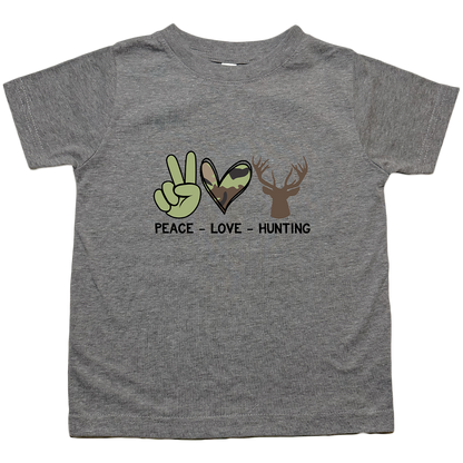 Peace Love Hunting Toddler Tee